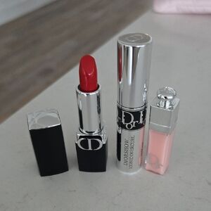 New Never Used Dior Rouge Lipstick 999 Lip Maximizer Iconic overcurl Mascara Set